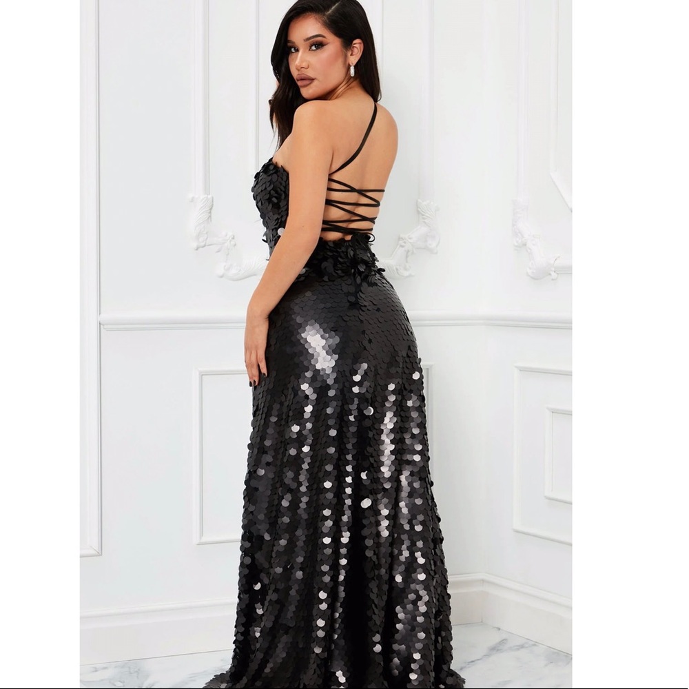 Open back Sequin Formal Dress